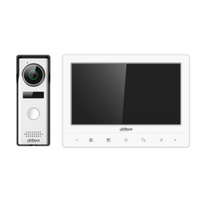 DAHUA KTA02, Analog Villa Tipi Görüntülü İnterkom Kit, 7 inç TFT Ekran, 1,3Mp Kamera, Analog Villa Kit